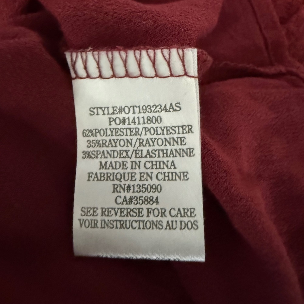 Altard State Long Sleeve Burgundy Waffle Knit Top Size Large - Picture 7 of 9